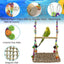 Parrot Hammock Swing Toy with Colourful Chain Double Swing Bird Cage Play