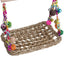 Parrot Hammock Swing Toy with Colourful Chain Double Swing Bird Cage Play