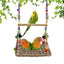Parrot Hammock Swing Toy with Colourful Chain Double Swing Bird Cage Play
