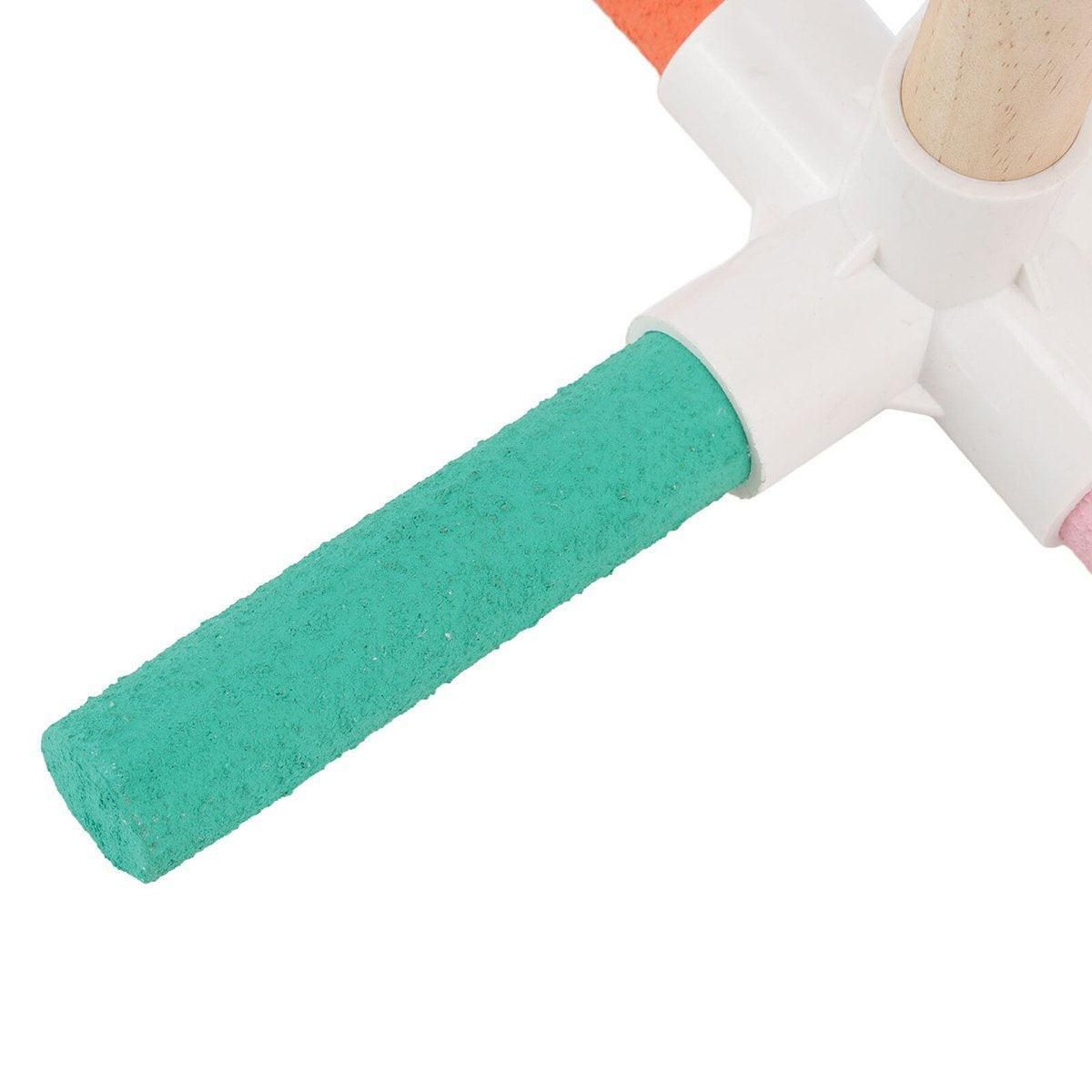 Parrot Toy Bird Stand Colorful Umbrella Perch Claw Grinding Stick 4 Colours