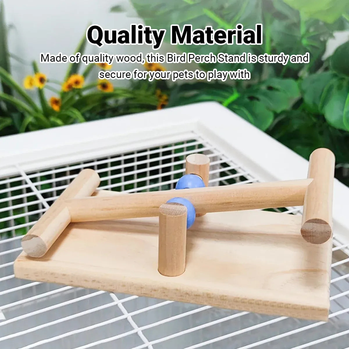 Interactive Bird Seesaw for Small Medium Birds Cage Toy Training Play Equipment