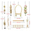 Bird Chew Toys Wooden Color 9-Piece Set Swing Hanging Bridge for Parrots AUS