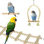 Bird Chew Toys Wooden Color 9-Piece Set Swing Hanging Bridge for Parrots AUS