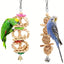 Bird Chew Toys Wooden Color 9-Piece Set Swing Hanging Bridge for Parrots AUS