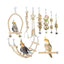 Bird Chew Toys Wooden Color 9-Piece Set Swing Hanging Bridge for Parrots AUS
