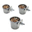 2X 4/5/6Cm Parrot Pet Stainless Steel Food Water Bowl Bird Feeder Crate Cage - 5CM*2PCS