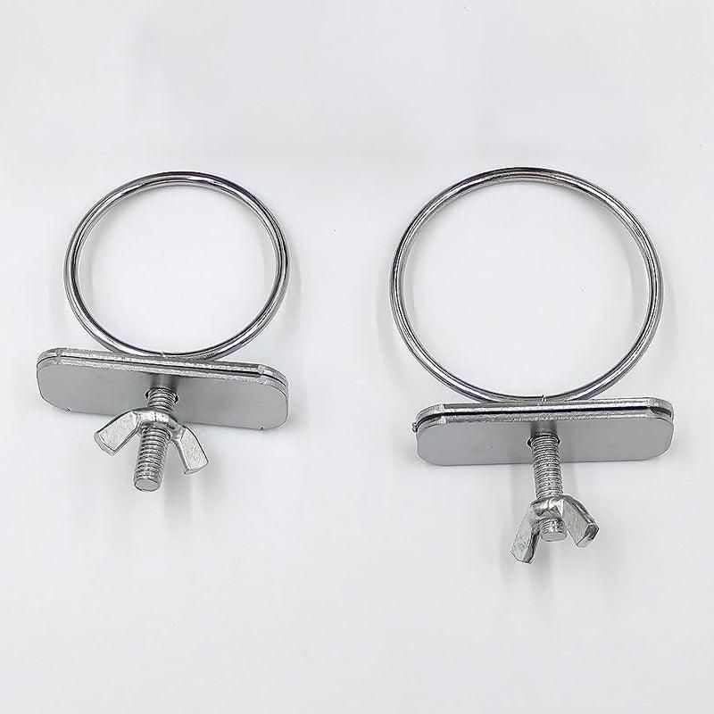 2X 4/5/6Cm Parrot Pet Stainless Steel Food Water Bowl Bird Feeder Crate Cage - 5CM*2PCS
