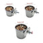 2X 4/5/6Cm Parrot Pet Stainless Steel Food Water Bowl Bird Feeder Crate Cage - 5CM*2PCS