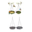 Outdoor Garden Hanging Bird Feeder Garden Automatic Hummingbird Water Feeder - Green
