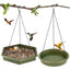 Outdoor Garden Hanging Bird Feeder Garden Automatic Hummingbird Water Feeder - Green