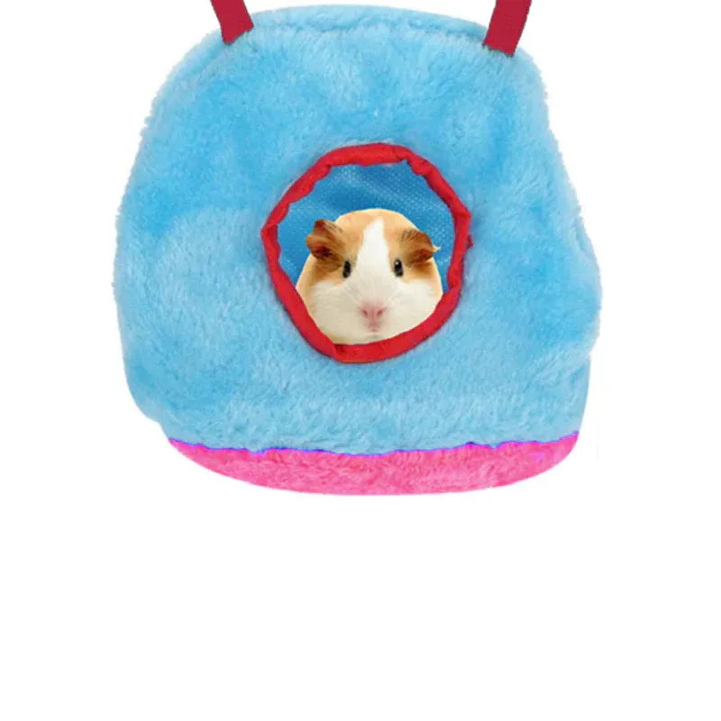 Plush Hanging Bird Nest Bed Cage Hammock for Parrots and Small Birds - L