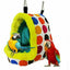 Bird Parrot Hammock Pet Sleep Cotton Nest Hang Cave Cage Plush Hut Tent Bed Warm - M