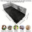 Waterproof Small Pet Crate Sump Cover Dirt Resistant Mat Easy to Clean Protector - Black