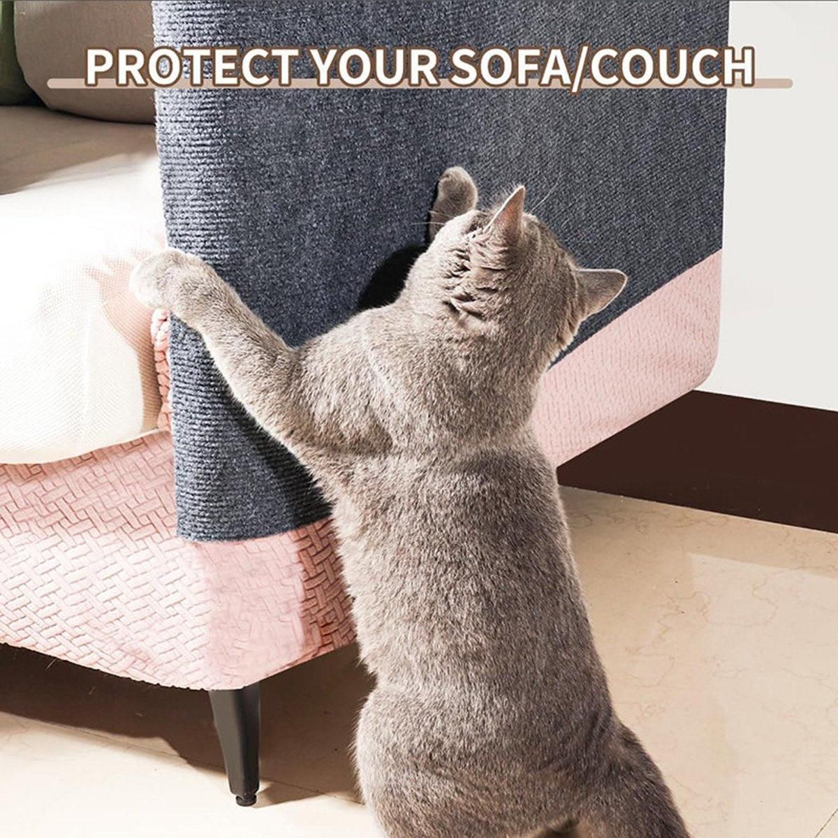 Trimmable Self Adhesive Carpet Pad for Cat Tree Stands Scratching Post Furniture - Dark Grey