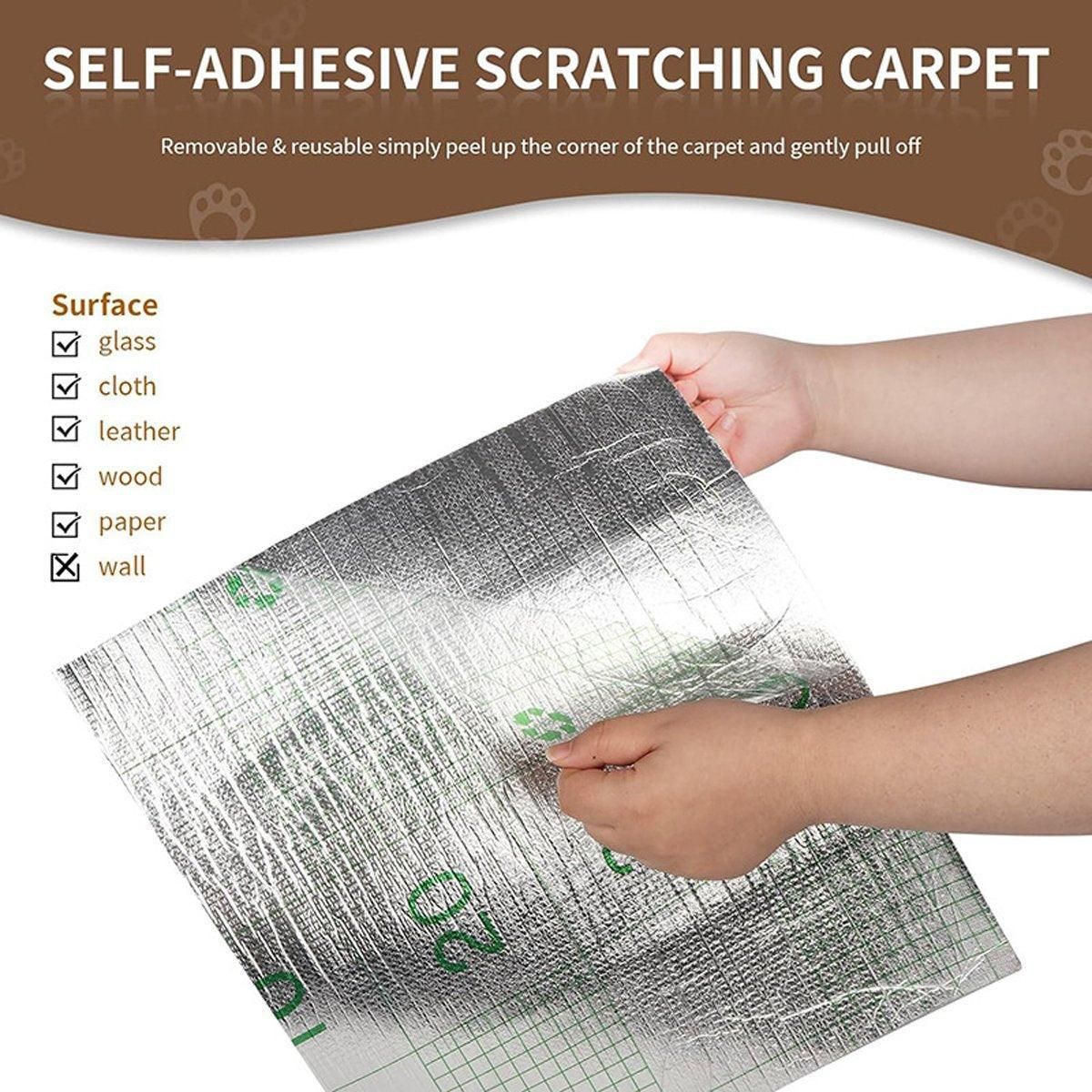 Trimmable Self Adhesive Carpet Pad for Cat Tree Stands Scratching Post Furniture - Light Grey