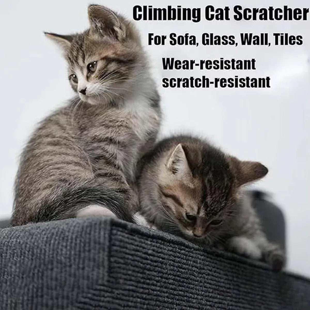 Trimmable Self Adhesive Carpet Pad for Cat Tree Stands Scratching Post Furniture - Light Grey