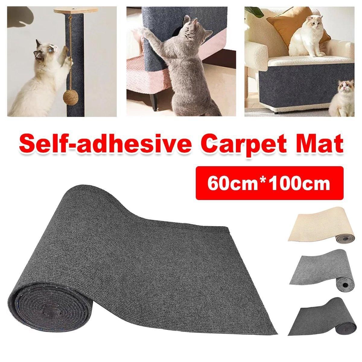 Trimmable Self Adhesive Carpet Pad for Cat Tree Stands Scratching Post Furniture - Light Grey