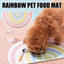 Rainbow Pet Food Mat Waterproof Non Slip Dog Cat Bowl Placemat PU