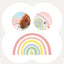 Rainbow Pet Food Mat Waterproof Non Slip Dog Cat Bowl Placemat PU