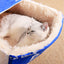 Rectangular Cookie Box Pet Bed for Cats Dogs Cat Bed Kitten Puppy Soft Pet House - Blue L