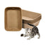 10pcs Disposable Litter Box Pulp Degradable Pet Tray Travel Portable Eco Use