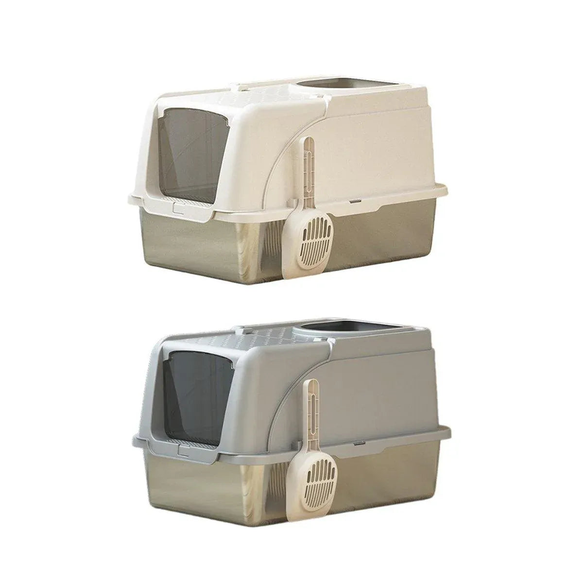 Durable Stainless Steel Cat Litter Box Pan Pet Toilet Odor Control Tray Large - Grey