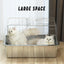 Durable Stainless Steel Cat Litter Box Pan Pet Toilet Odor Control Tray Large - Grey