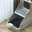 Durable Stainless Steel Cat Litter Box Pan Pet Toilet Odor Control Tray Large - Grey