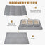 Large Double Layer Litter Mat Waterproof Non Slip Cat Trapping Pad Easy to Clean - 75x55cm