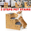 Wooden Pet Climbing Ladder Bed Step Frame Durable Climbing Frame for Small Pets