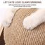 Wooden Cat Scratcher Toy with Rotating Sisal Ball Scratch Post Triangle Frame