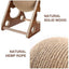 Wooden Cat Scratcher Toy with Rotating Sisal Ball Scratch Post Triangle Frame