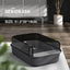 Litter Tray Box with Splash Guard and Wide Opening for Cats Open Top Design - Grey