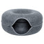 Felt Cat Tunnel Bed Round Donut Cave Nest for Kittens and Small Pets 60x30cm - Dark Grey