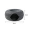 Felt Cat Tunnel Bed Round Donut Cave Nest for Kittens and Small Pets 60x30cm - Dark Grey