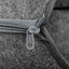 Felt Cat Tunnel Bed Round Donut Cave Nest for Kittens and Small Pets 60x30cm - Dark Grey