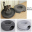 Felt Cat Tunnel Bed Round Donut Cave Nest for Kittens and Small Pets 60x30cm - Light Grey