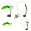 Cat Play Toy Simulation Birds Teaser Wand Interactive Stick with Suction Cup - 1