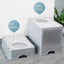 Large Fully Enclosed Cat Litter Box Cat Toilet Pet Litter Tray Odor Control - Grey