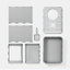 Large Fully Enclosed Cat Litter Box Cat Toilet Pet Litter Tray Odor Control - Grey