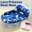 Cat Kennel Universal Cat Sleeping Nest Princess Style Lace Pet Special Kitten Cyber Red Mat - Blue