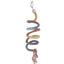 Bird Climbing Rope Toy Cotton Spiral Ladder Parrot Cage Hanging Swing Pet Toy - Gradient colour