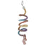 Bird Climbing Rope Toy Cotton Spiral Ladder Parrot Cage Hanging Swing Pet Toy - Gradient colour