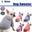 L Size Cute Pet Dog Warm Jumper Sweater Clothes Cat Knitted Coat Winter - Grey