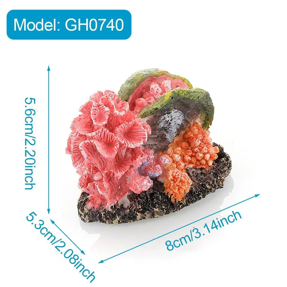 Aquarium Resin Coral Decorations for Fish Tank Marine Simulation Micro Landscape - GH1465