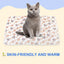Large Size Pet Mat Paw Print Cat Dog Puppy Fleece Soft Pet Blanket Bed Cushion - Brown