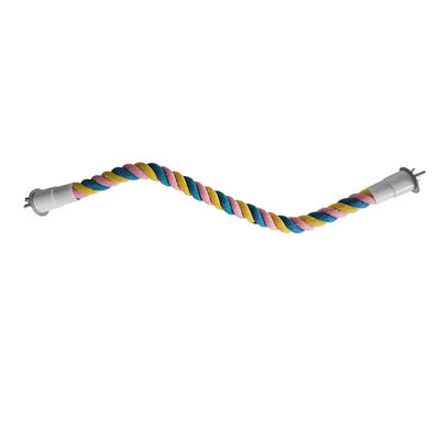 U Shaped Parrot Cotton Rope Climbing Toy Perch Stand for Bird Cage - 120cm