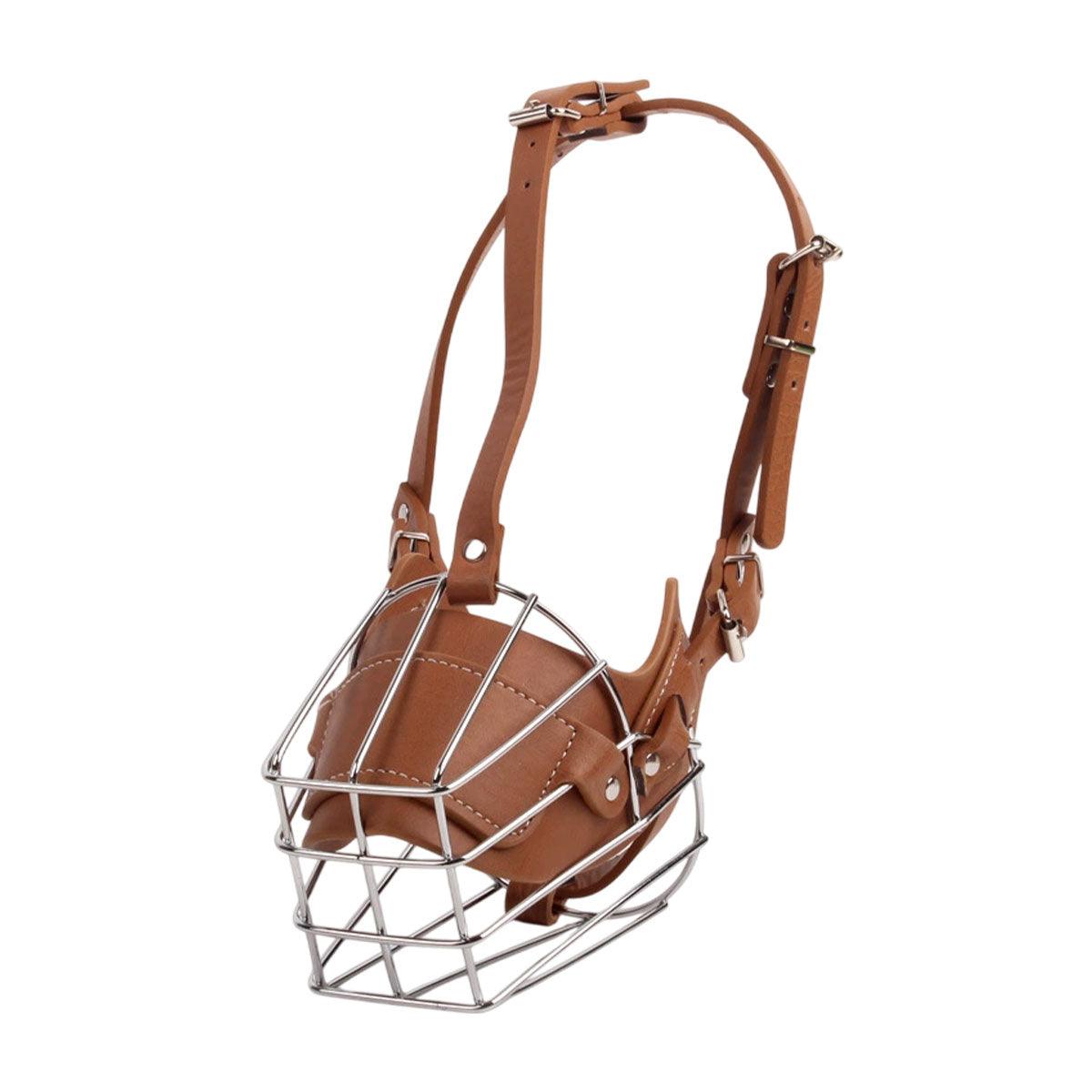 Anti Bite Anti Bark Dog Muzzle Mouthguard Adjustable for Small Medium Large Dogs - Black-L