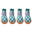 4pcs Breathable Mesh Dog Shoes Small Pets Puppy Paw Protection Summer Boots - Green-3