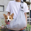 Portable Pet Sling Carrier Shoulder Bag for Small Dogs and Cats Travel Outdoor - Grey